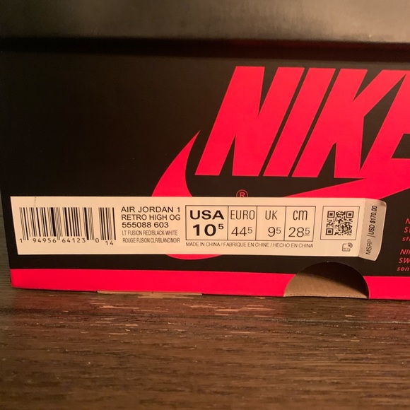 Nike Air Jordan 1 ‘Light Fusion Red’ - Picture 11 of 11